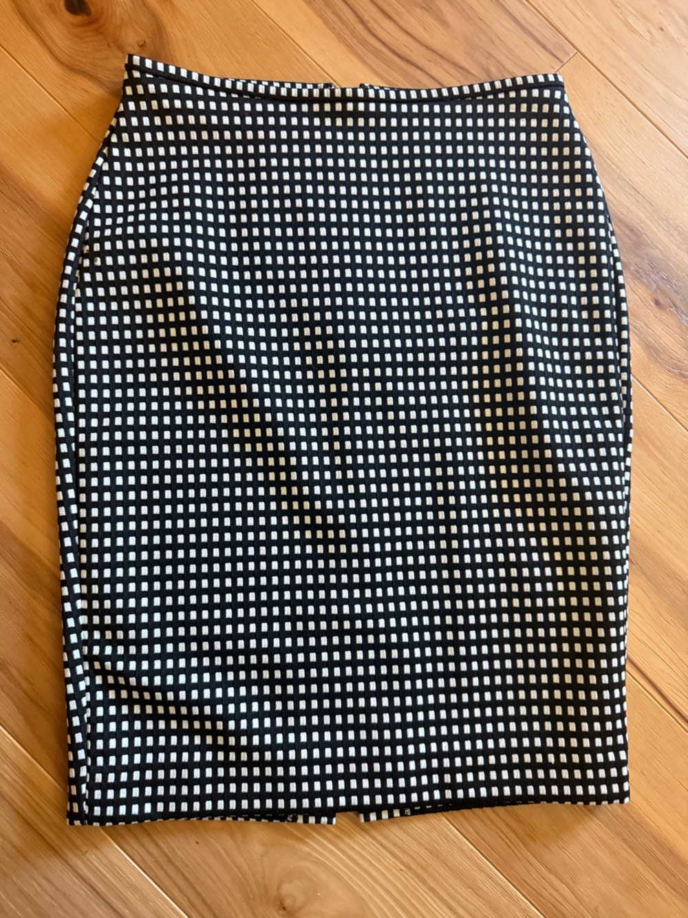 Express Black and White Check Pencil Skirt
